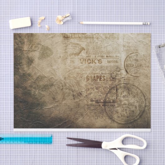  Victoriaans Steampunk Distress Newsprint Tissuepapier (Craft)