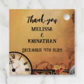 Victoriaans Steampunk Elegance bruiloft Bedankjes Labels (Achterkant)