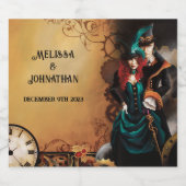 Victoriaans Steampunk Elegance bruiloft Bier Etiket (Enkel label)