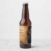 Victoriaans Steampunk Elegance bruiloft Bier Etiket (Voorkant)