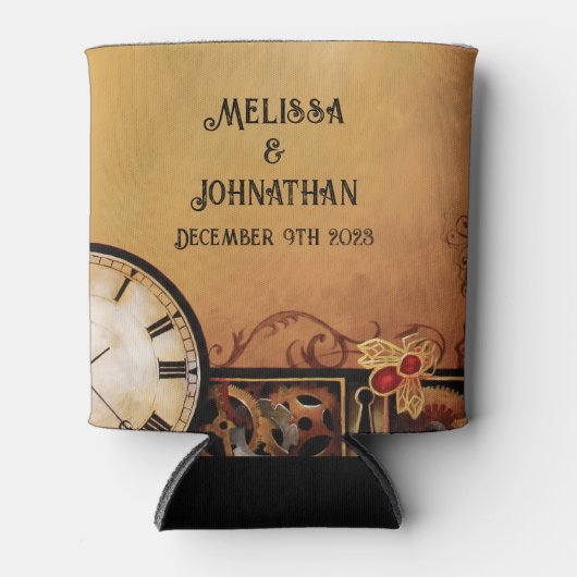 Victoriaans Steampunk Elegance bruiloft Blikjeskoeler (Voorkant)