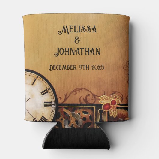 Victoriaans Steampunk Elegance bruiloft Blikjeskoeler (Achterkant)