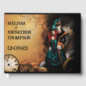 Victoriaans Steampunk Elegance bruiloft Gastenboek (Voorkant)