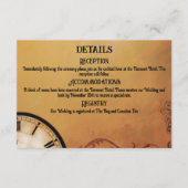 Victoriaans Steampunk Elegance bruiloft Informatiekaartje (Voorkant)