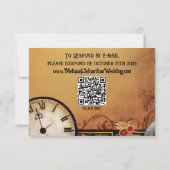 Victoriaans Steampunk Elegance bruiloft RSVP Kaartje (Achterkant)