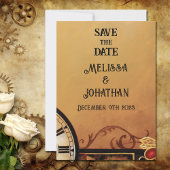 Victoriaans Steampunk Elegance bruiloft Save The Date