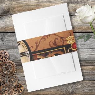 Victoriaans Steampunk Elegance bruiloft Uitnodigingen Wikkel