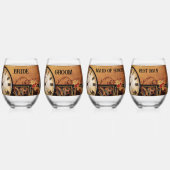 Victoriaans Steampunk Elegance bruiloft Wijnglas Zonder Voet (Voorkant)