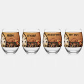 Victoriaans Steampunk Elegance bruiloft Wijnglas Zonder Voet (Achterkant)