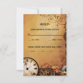 Victoriaans Steampunk Elegance Paar RSVP Kaartje (Voorkant)