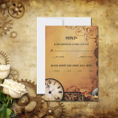 Victoriaans Steampunk Elegance Paar RSVP Kaartje
