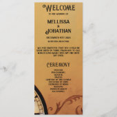 Victoriaans Steampunk Elegance Wedding Programma (Voorkant)