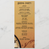 Victoriaans Steampunk Elegance Wedding Programma (Achterkant)