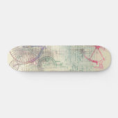 Victoriaans Steampunk | Feminine Soft Pastel Persoonlijk Skateboard (Horizontaal)