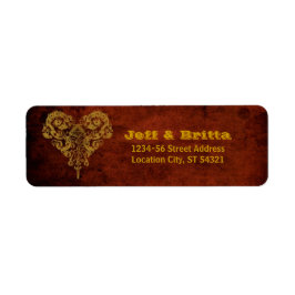 Victoriaans Steampunk Gears Hart Bruiloft Etiket