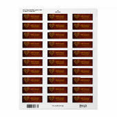 Victoriaans Steampunk Gears Hart Bruiloft Etiket (Full Sheet)