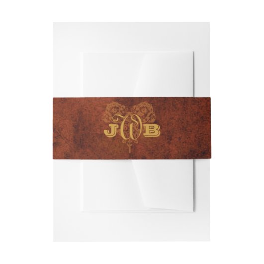 Victoriaans Steampunk Gears Hart Bruiloft Uitnodigingen Wikkel (Voorkant Voorbeeld)