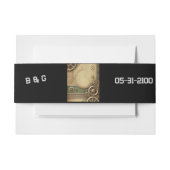 Victoriaans Steampunk Gearwork bruiloft Uitnodigingen Wikkel (Voorkant Voorbeeld)