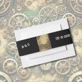 Victoriaans Steampunk Gearwork bruiloft Uitnodigingen Wikkel