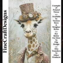 Victoriaans Steampunk Giraffe, Top Hat CA5 Decoupa