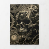 Victoriaans Steampunk Halloween Party Drieluik Uitnodiging (Cover)