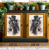 Victoriaans Steampunk Hings Paard DF2R Decoupage Tissuepapier