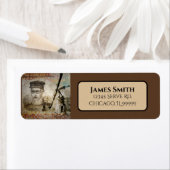 Victoriaans Steampunk Inventor Scientist Telescope Etiket (Insitu)