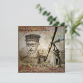 Victoriaans Steampunk Inventor Scientist Telescope Kaart (Staand voorkant)