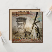 Victoriaans Steampunk Inventor Scientist Telescope Kaart (Voorkant / Achterkant in situ)