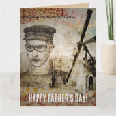 Victoriaans Steampunk Inventor Scientist Telescope Kaart (Voorkant)