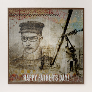 Victoriaans Steampunk Inventor Scientist Telescope Legpuzzel