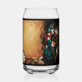 Victoriaans Steampunk Koppel Elegantie Romantiek Blikvorm Glas (Voorkant)