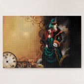 Victoriaans Steampunk Koppel Elegantie Romantiek Legpuzzel (Horizontaal)