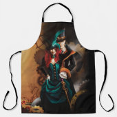 Victoriaans Steampunk Koppel Schort (Voorkant)