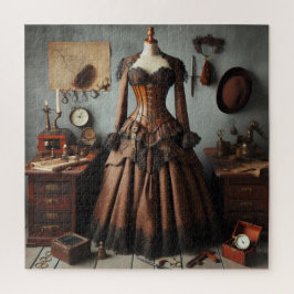  Victoriaans Steampunk Lady Detective Jurk Legpuzzel