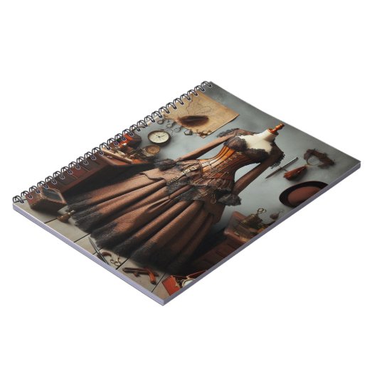  Victoriaans Steampunk Lady Detective Jurk Notitieboek (Linkerzijde)