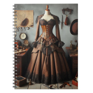 Victoriaans Steampunk Lady Detective Jurk Notitieboek