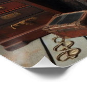  Victoriaans Steampunk Lady Detective Jurk Perfect Poster (Hoek)