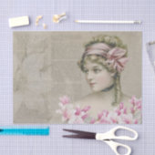 Victoriaans Steampunk Lady Newspapier Tissuepapier (Craft)