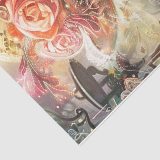 Victoriaans Steampunk Lady Tissuepapier (Detail)