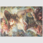 Victoriaans Steampunk Lady Tissuepapier (Voorkant)