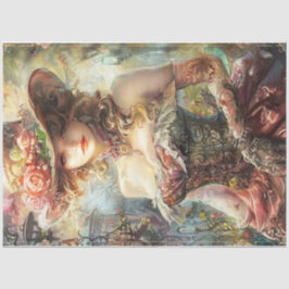 Victoriaans Steampunk Lady Tissuepapier