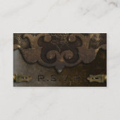 Victoriaans Steampunk Leather Wedding RSVP-kaarten Informatiekaartje (Achterkant)