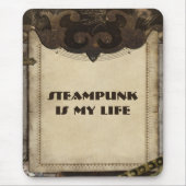 Victoriaans steampunk-leder als Mousepad Muismat (Voorkant)