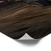 Victoriaans Steampunk Library Antiek Zeppelin Mode Poster (Hoek)