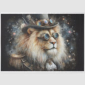  Victoriaans Steampunk Lion Decoupage Tissuepapier (Voorkant)