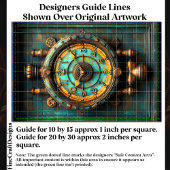 Victoriaans Steampunk Messing Klok CZ2 Decoupage Tissuepapier