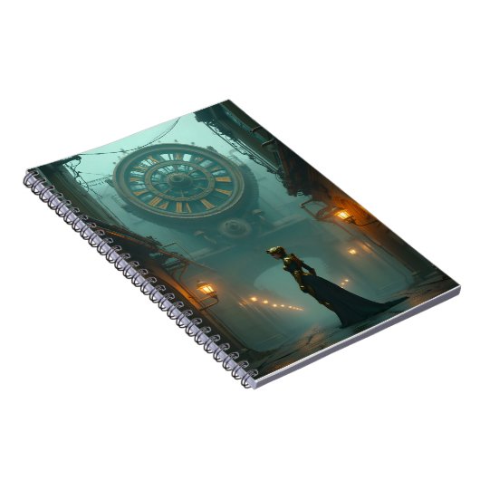 Victoriaans Steampunk met de tijd op komst Notitieboek (Rechterzijde)