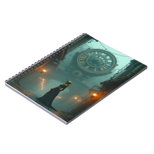 Victoriaans Steampunk met de tijd op komst Notitieboek (Linkerzijde)