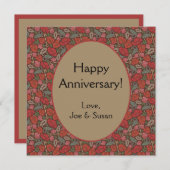 Victoriaans Steampunk Old Lock Key Red Poppies (Voorkant / Achterkant)